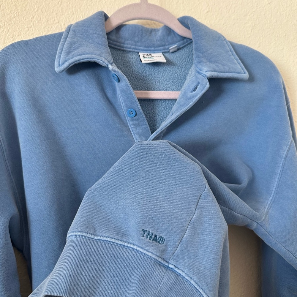Aritzia Tna polo sweatshirt blue XS